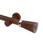 Kit Varão Simples De Cortina 28mm 400cm Com Emenda Jade Plus