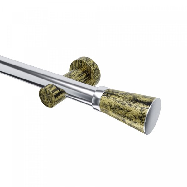 Kit Varão Simples De Cortina 300cm Com Emenda Jade Nobre Belc