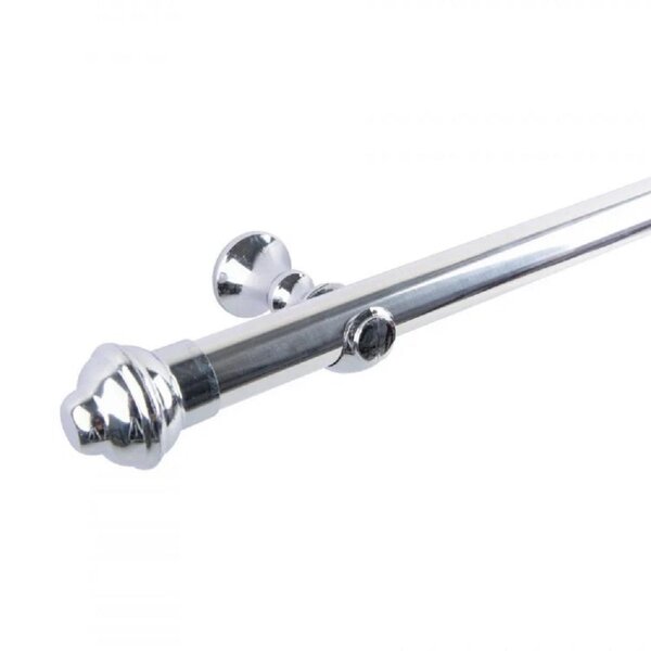 Kit Varão Simples De Cortina 400cm Com Emenda Cromado Belchio