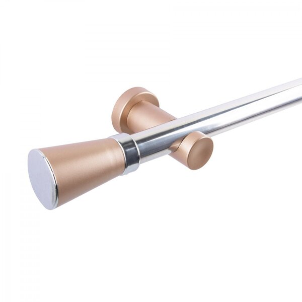 Kit Varão Simples De Cortina 400cm Com Emenda Jade Nobre Belc