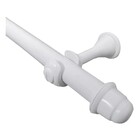 Kit Varão Suporte Simples Cortina Ponteira 19mmx2m Branco