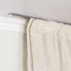 Kit Varão Trilho de Cortina 2 metros 20mm Alumínio Slin Cromado Couselo