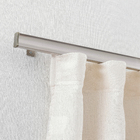 Kit Varão Trilho de Cortina 3 metros 38mm Alumínio Moon Aço Escovado Couselo