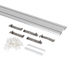 Kit Varão Trilho de Cortina Duplo 3 metros 70mm Alumínio Slin Cromado Couselo