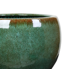 Kit Vaso de Planta Cerâmica Verde Bola Bella Art Vetrificados - 2 Unidades