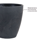 Kit Vaso de Planta com Prato Plástico Preto Samba Naterial - 2 Unidades