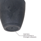 Kit Vaso de Planta com Prato Plástico Preto Samba Naterial - 2 Unidades