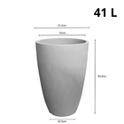 Kit Vaso de Planta Plástico Macchiato Liso Cônico Japi - 2 Unidades