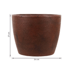 Kit Vaso de Planta Plástico Rusty Malta Naterial - 2 Unidades