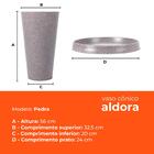 Kit Vaso E Prato Aldora Pedra 56 Terrano