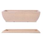 Kit Vaso E Prato Jardineira Tamara Bege 60 Terrano