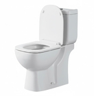Kit Vaso Sanitário com Caixa acoplada e Assento Branco Duplo Acionamento 3,6L Saída Vertical Quadrix Luvia