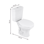 Kit Vaso Sanitário Caixa Acoplada Assento Branco Duplo Acionamento 3/6L Saída Vertical Saveiro Celite