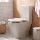 Kit Vaso Sanitrio com Caixa Acoplada e Assento Bege Fosco 3 e 6 litros Slim Celite