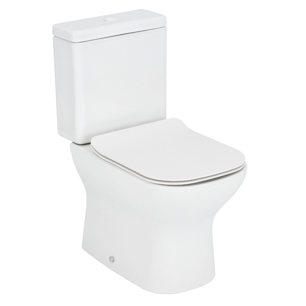 Kit Vaso Sanitário com Caixa Acoplada e Assento Branco Quadrado 3 e 6 litros Axis Deca