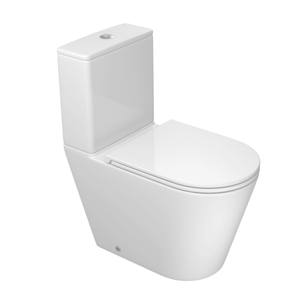 Kit Vaso Sanitário com Caixa Acoplada e Assento Branco Duplo Acionamento 3/6L Vertical LK Total Clean Deca