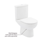 Kit Vaso Sanitário Caixa Acoplada e Assento Branco Duplo Acionamento 3/6L Saída Vertical Axis Deca