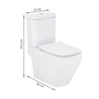 Kit Vaso Sanitário com Caixa Acoplada e Assento Duplo Acionamento 3/6L Saída Vertical Branco Prime Incepa