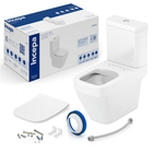 Kit Vaso Sanitário com Caixa Acoplada e Assento Duplo Acionamento 3/6L Vertical Branco Prime Incepa