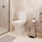 Kit Vaso Sanitário Caixa Acoplada e Assento Branco Duplo Acionamento 3/6L Saída Vertical Clean Deca