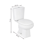 Kit Vaso Sanitário com Caixa Acoplada e Assento Branco Duplo Acionamento 3/6L Saída Vertical Fast Deca