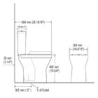 Kit Vaso Sanitário com Caixa Acoplada e Assento Branco Duplo Acionamento 3/6L Vertical Flow Kohler