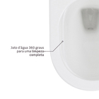 Kit Vaso Sanitário Caixa Acoplada e Assento Branco Duplo Acionamento 3/6L Saída Vertical Liss Docol