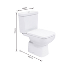Kit Vaso Sanitário Caixa Acoplada e Assento Branco Duplo Acionamento 3/6L Saída Vertical Lyon Sensea