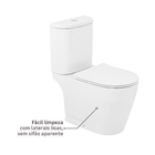 Kit Vaso Sanitário Caixa Acoplada e Assento Branco Duplo Acionamento 3/6L Saída Vertical Neo Incepa