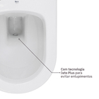 Kit Vaso Sanitário Caixa Acoplada e Assento Branco Duplo Acionamento 3/6L Saída Vertical Nexo Roca