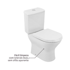 Kit Vaso Sanitário Caixa Acoplada e Assento Branco Duplo Acionamento 3/6L Saída Vertical Nexo Roca