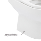 Kit Vaso Sanitário Caixa Acoplada e Assento Branco Duplo Acionamento 3/6L Saída Vertical Smart Celite