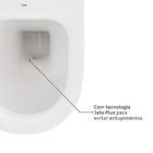 Kit Vaso Sanitário Caixa Acoplada e Assento Branco Duplo Acionamento 3/6L Saída Vertical Smart Celite