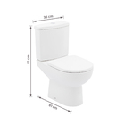 Kit Vaso Sanitário Caixa Acoplada e Assento Branco Duplo Acionamento 3/6L Saída Vertical Smart Celite