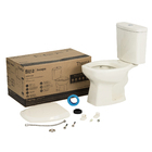 Kit Vaso Sanitário com Caixa Acoplada e Assento Bege Duplo Acionamento 3/6L Saída Vertical Thema Incepa