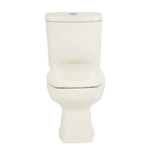 Kit Vaso Sanitário com Caixa Acoplada e Assento Bege Duplo Acionamento 3/6L Saída Vertical Thema Incepa