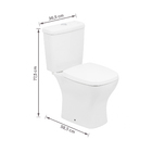 Kit Vaso Sanitário Caixa Acoplada e Assento Branco Duplo Acionamento 3/6L Saída Vertical Vip Celite