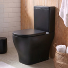 Kit Vaso Sanitrio com Caixa Acoplada e Assento Preto Fosco 3 e 6 litros Slim Celite