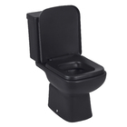 Kit Vaso Sanitário com Caixa Acoplada e Assento Preto Matte Duplo Acionamento 3/6L Vertical Lyon Plus Sensea