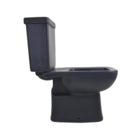 Kit Vaso Sanitário com Caixa Acoplada e Assento Preto Matte Duplo Acionamento 3/6L Vertical Lyon Plus Sensea