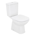 Kit Vaso Sanitário com Caixa Acoplada e Assento Branco Duplo Acionamento Saída Vertical Debba Classic Roca