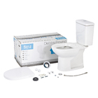 Kit Vaso Sanitário com Caixa Acoplada e Assento Branco Duplo Acionamento 3/6L Saída Vertical Debba Round Roca