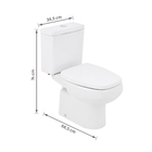 Kit Vaso Sanitário com Caixa Acoplada Branco Duplo Acionamento 3/6L Saída Vertical Monte Carlo Deca