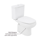 Kit Vaso Sanitário com Caixa Acoplada Branco Duplo Acionamento 3/6L Saída Vertical Monte Carlo Deca