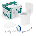 Kit Vaso Sanitário com Caixa Acoplada 3/6L Saída Vertical Vip Branco Celite