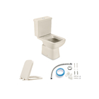 Kit Vaso Sanitário com Caixa Acoplada e Assento com Duplo Acionamento 3/6L Vertical Misti Bege Icasa