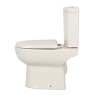 Kit Vaso Sanitário com Caixa Acoplada Bege Fosco Duplo Acionamento 3/6L Saída Vertical Smart Roca