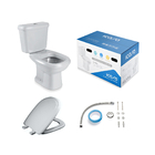 Kit Vaso Sanitário com Caixa Acoplada e Assento com Duplo Acionamento 3/6L Vertical Sabatini Cinza Icasa