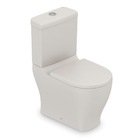 Kit Vaso Sanitário com Caixa Acoplado 3/6L Slim Bege Fosco Celite