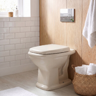 Kit Vaso Sanitrio Convencional com Assento Bege Pergamon Fit Plus Celite